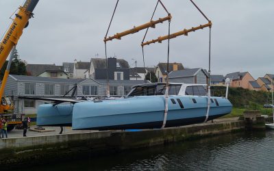 JFA Yachts vient de remettre à l’eau Moonwave, après son refit au Chantier