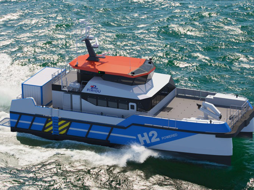 PIRIOU développe un Crew Transfer Vessel (CTV) à propulsion hybride hydrogène