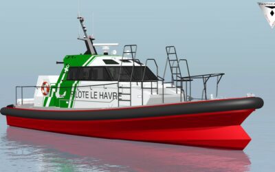 A new pilot boat for Le Havre pilots, under construction in Concarneau by JFA Yachts